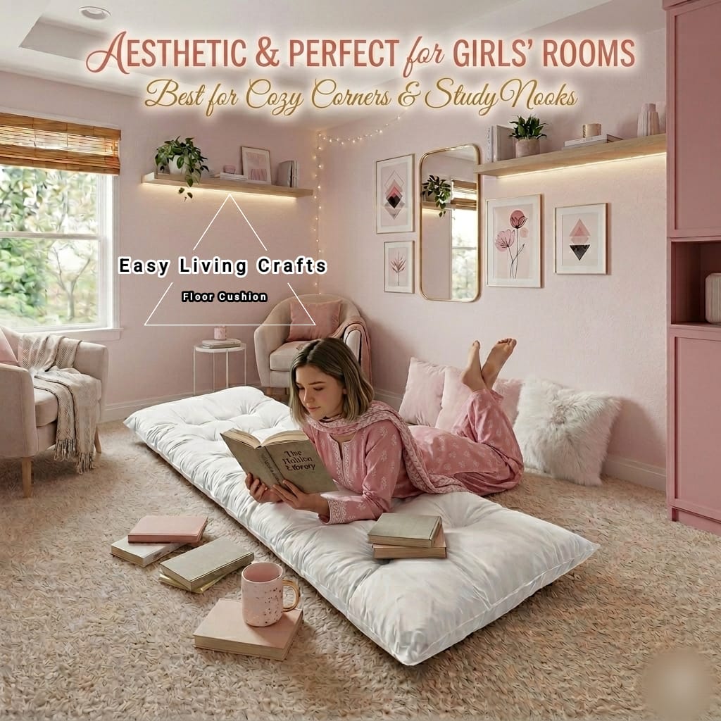 Premium Velvet Floor Cushion Mattress – Extra Comfortable Folding Floor Bed
